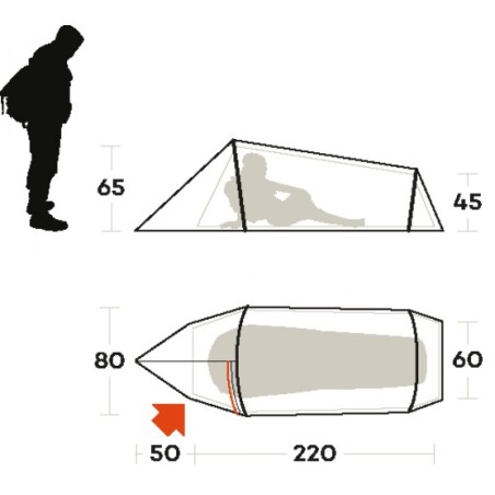 Tenda SLING 1 sabbia FERRINO 03