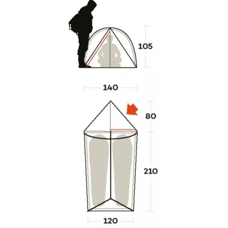 Tent MANASLU 2 orange FERRINO 04