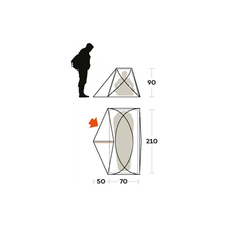Tenda SOLO arancio FERRINO 03