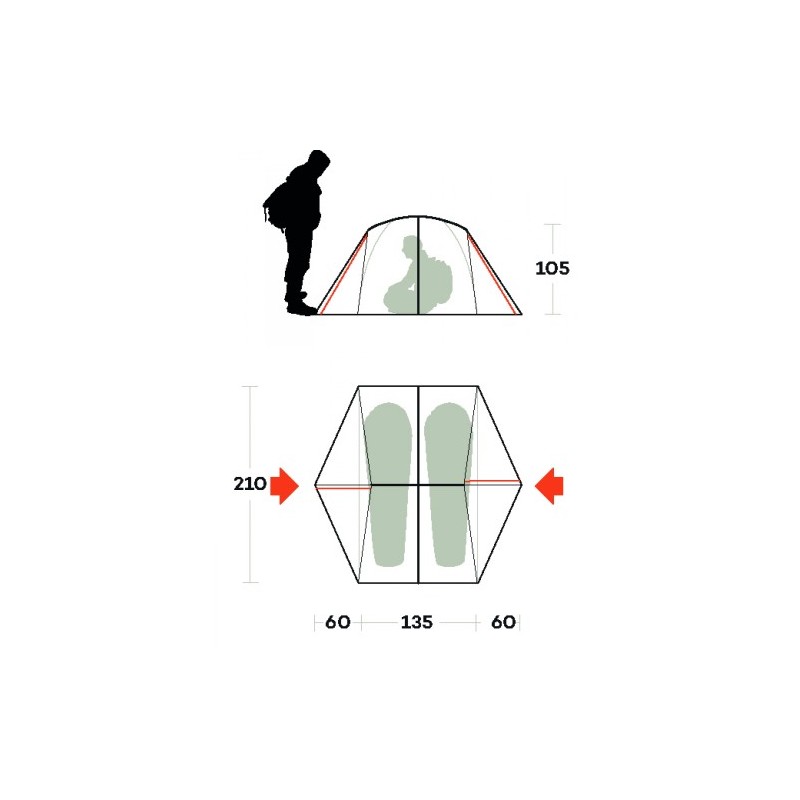 Tent FERRINO GRIT 2 Olive green 05