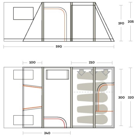 Tent FERRINO ALTAIR 5 White 05