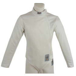 Fencing jacket man FIE 800N FWF Front;Fencing jacket man FIE 800N FWF Back;Sizing chart FWF